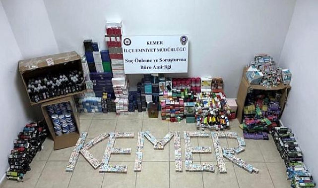 Markette 1 milyonluk kaçak ürün ele geçirildi