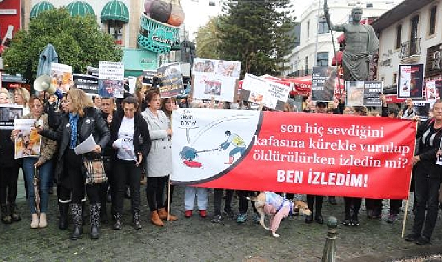 Sokak hayvanlarına şiddet protesto edildi