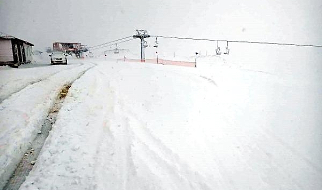 Davraz'da kar sevinci