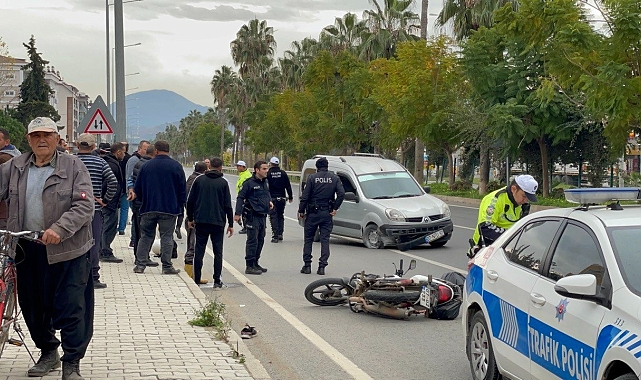 Gazipaşa'da otomobilin motosiklete çarptığı kazada 2 kişi yaralandı
