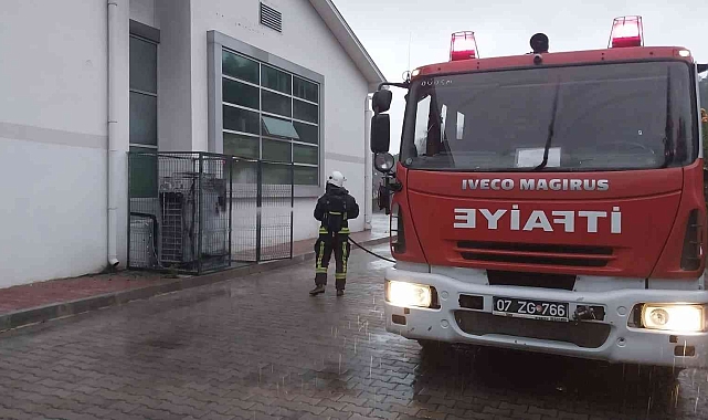 Klima motorunda çıkan yangın söndürüldü
