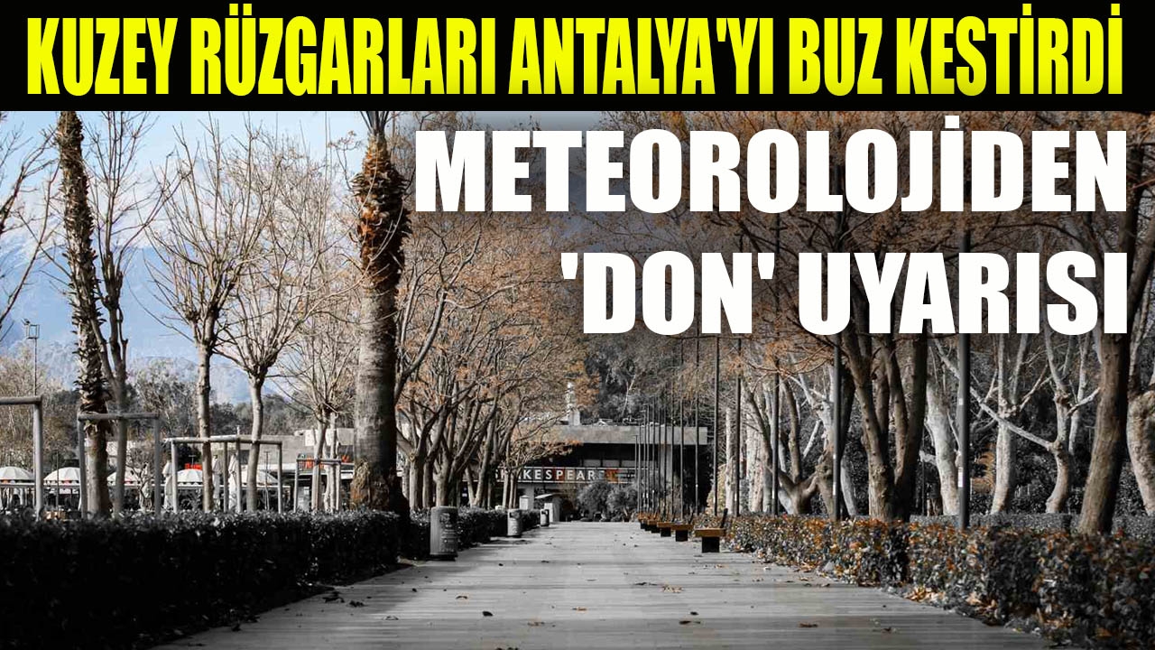 Kuzey rüzgarları Antalya'yı buz kestirdi, meteoroloji 'Don' uyarısı verdi