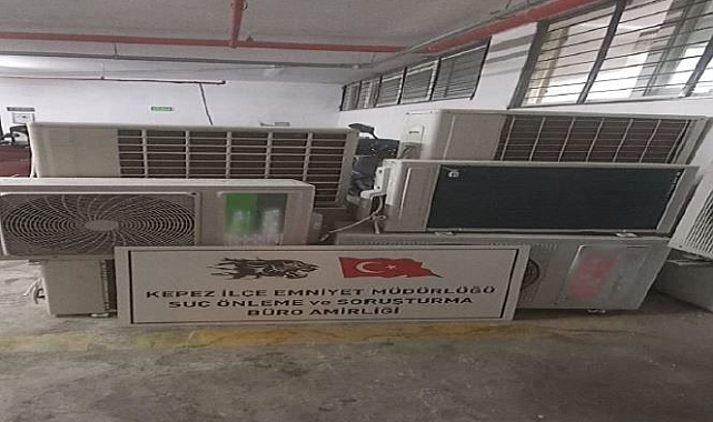 Antalya'da 8 adet klima çalan 3 şüpheliden biri yakalandı