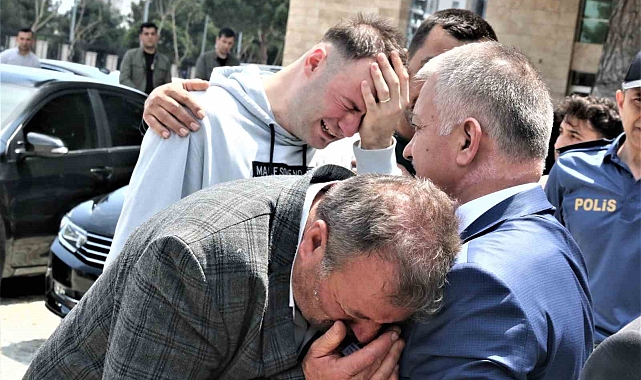 Kazada hayatını kaybeden polis memuruna hamile eşi ve babasından en acı görev