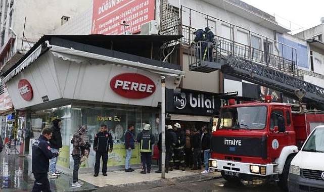 Kuyumcuda klima motoru yangını