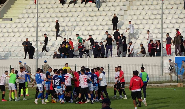 Olaylı maçta kazanan Döşemealtı Belediyespor oldu