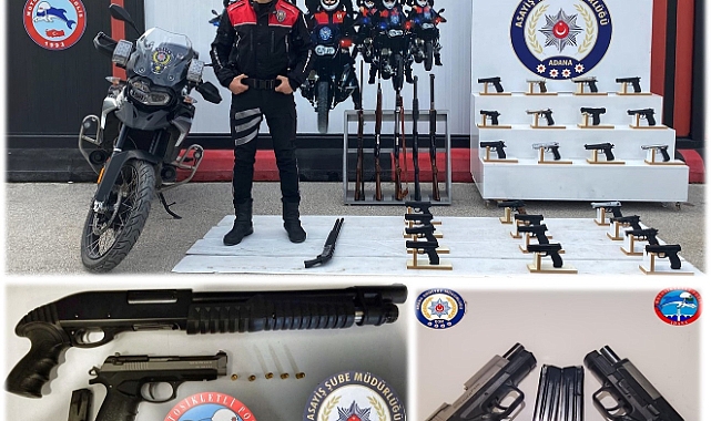 Adana’da 101 ruhsatsız silah ele geçirildi