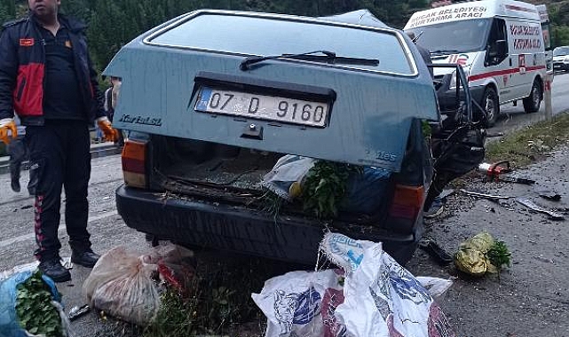 Antalya- Isparta yolunda kaza: 1 ölü, 6 yaralı