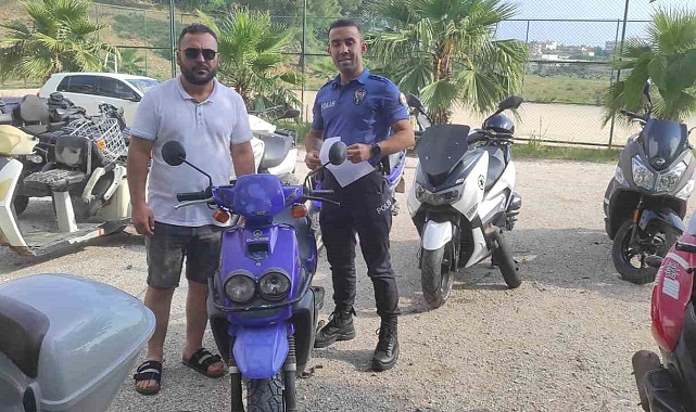 Çalınan motosiklet 11 gün sonra bulunup sahibine teslim edildi