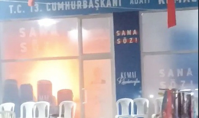 CHP'nin seçim ofisinde çıkan yangın büyümeden söndürüldü
