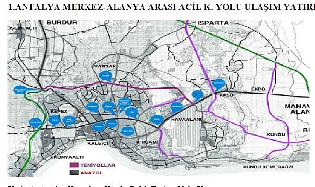 Antalya- Alanya arasına otoyol yerine bölünmüş yol çağrısı