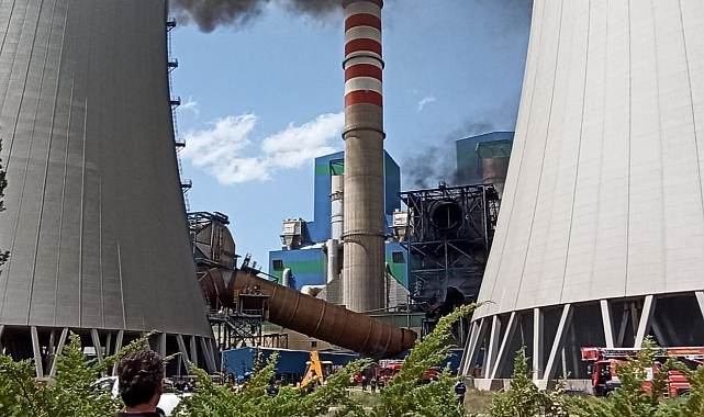 B termik santralindeki yangın kontrol altına alındı