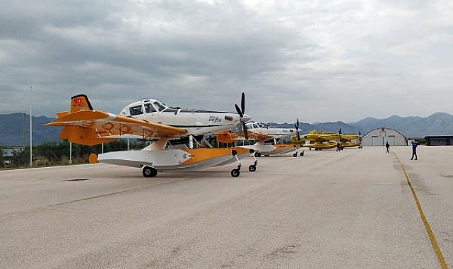 Hiç kullanmak zorunda kalmamak ümidiyle; Yangın uçakları göreve hazır