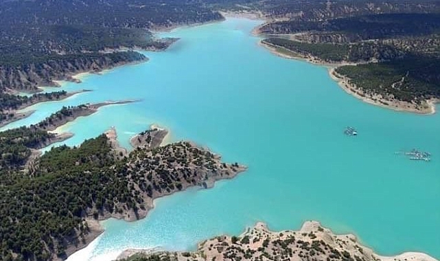 Korkuteli sulama suyu barajında su seviyesine yağmur desteği
