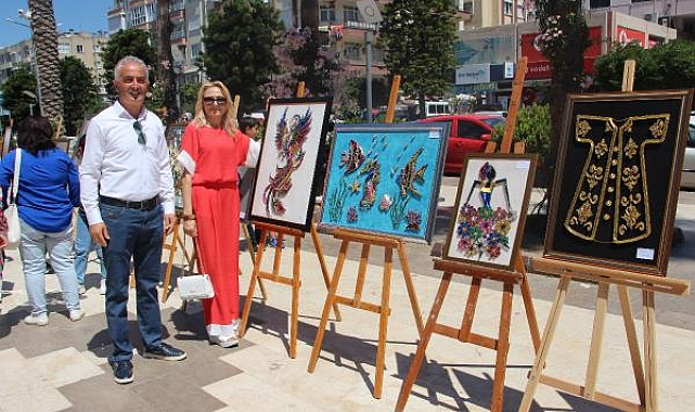 Kumluca&#039;da resim ve el işi ürünleri sergisi