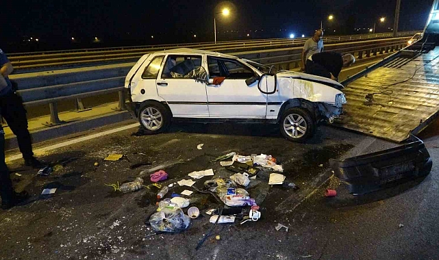 Alkollü sürücünün çarptığı otomobilde can pazarı yaşandı