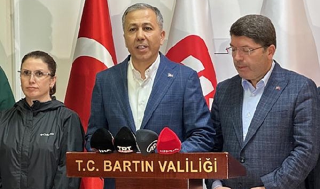 Bakanlar Yerlikaya ve Tunç, selin vurduğu Bartın&#039;a geldi: Turuncu alarm devam ediyor