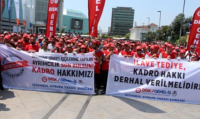 Belediye işçileri talepleri için iş bıraktı