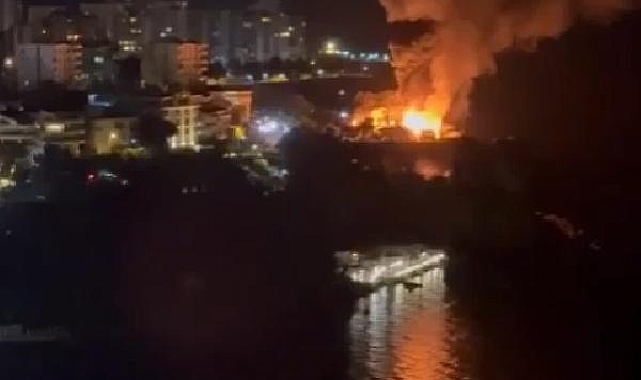 İşte dün geceki yangının detayları; Ahşap kafe, alev alev yandı !