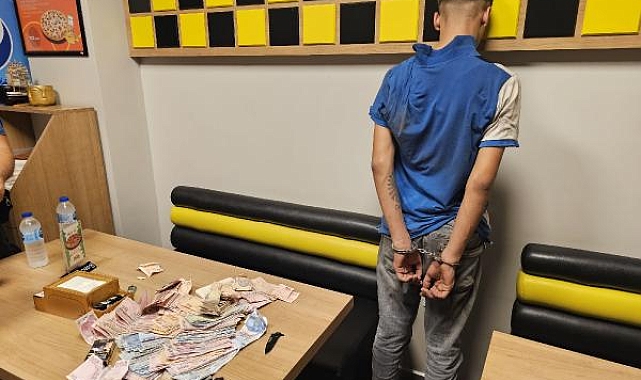 Pizzacıdan 18 bin lira çalan şüpheli, suçüstü yakalandı