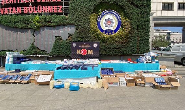 Sahte ilaç operasyonunda ele geçirilenler sergilendi