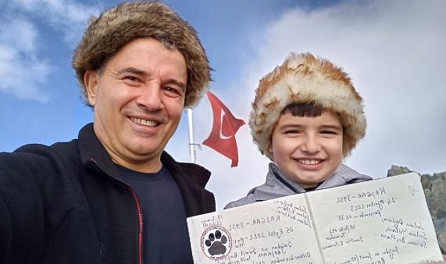 10 yaşındaki dağcı, profesör babasıyla birlikte 2'nci kez Kaçkar'a tırmandı