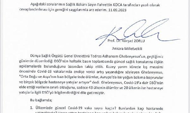 İYİ Partili Zorlu'dan, Bakan Koca'ya 'Eris varyantı' soruları