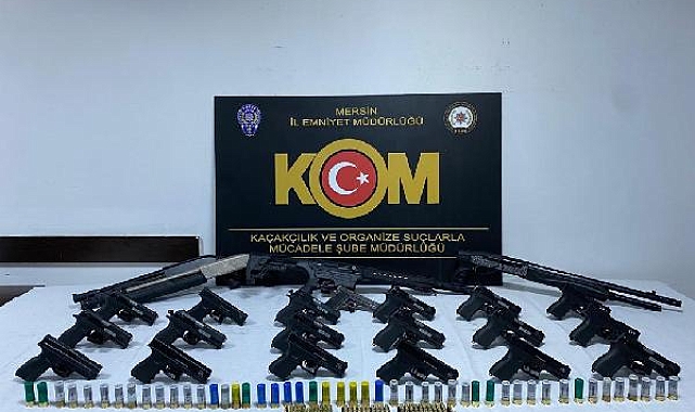 Mersin'de ruhsatsız silah ve uyuşturucu operasyonu; 6 gözaltı