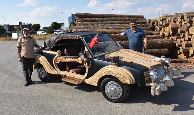 Saz yapımında kullanılan ağaçlarla otomobil yaptılar