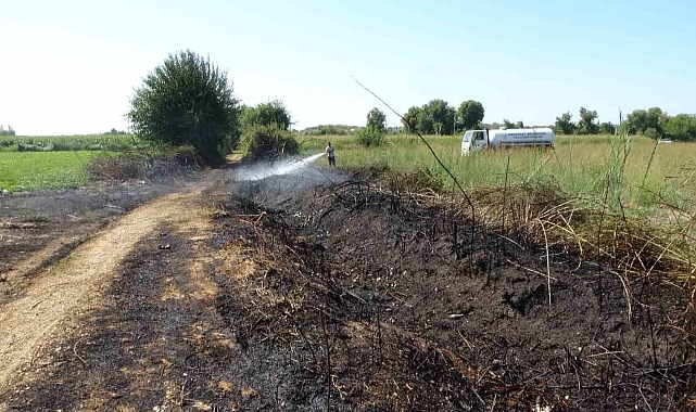 Su doldurmaya gelen tanker yangının büyümesini önledi