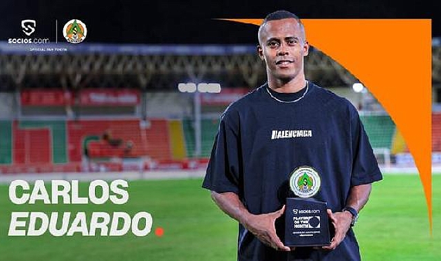 Taraftarlar Carlos Eduardo'yu ayın oyuncusu seçti