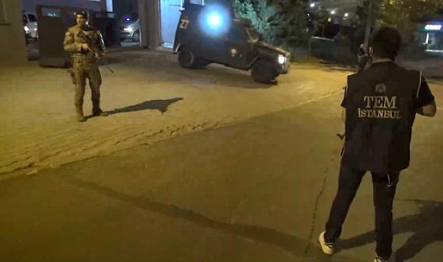 Terör örgütü lehine slogan atan gruba operasyon