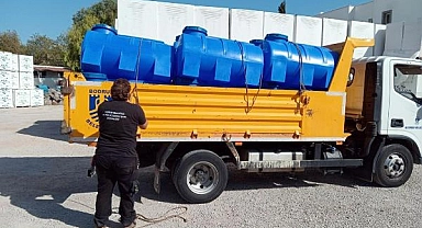2 barajı da kuruyan Bodrum'da, halka su deposu dağıtımı