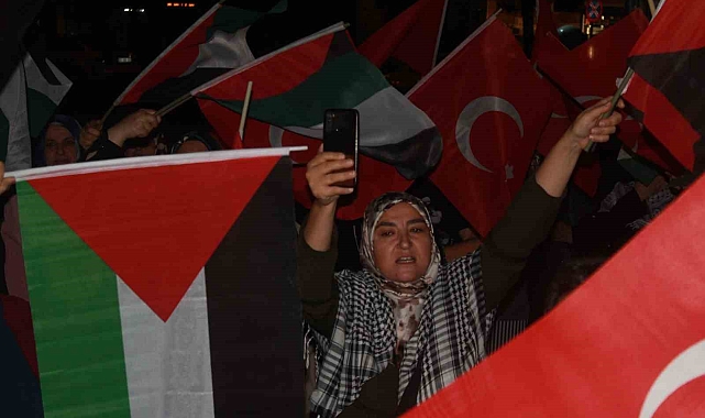 Alanya'da Gazze'ye destek yürüyüşü