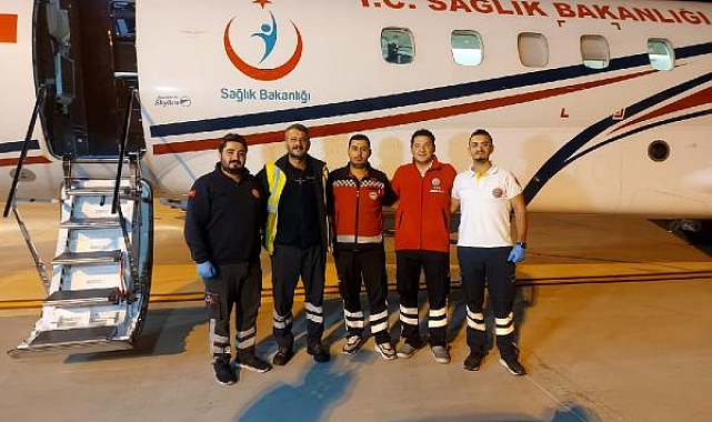 Ambulans uçak ile 24 saat hasta sevki