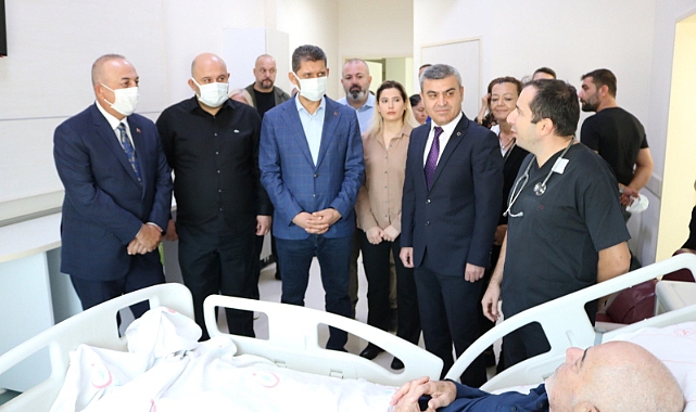 Çavuşoğlu ve Çetin Temel’in babasını ziyaret etti