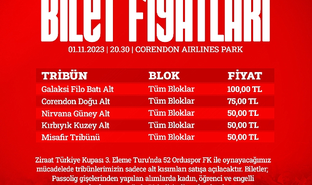 Kupa biletleri satışa çıktı