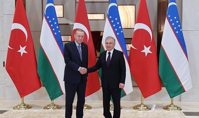 Cumhurbaşkanı Erdoğan, Özbekistan Cumhurbaşkanı Mirziyoyev ile görüştü