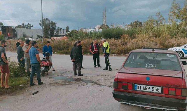 Otomobil ile motosiklet kafa kafaya çarpıştı: 1 yaralı