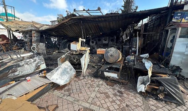 Spotçu alev alev yandı, 5 milyon TL'lik zarar oluştu