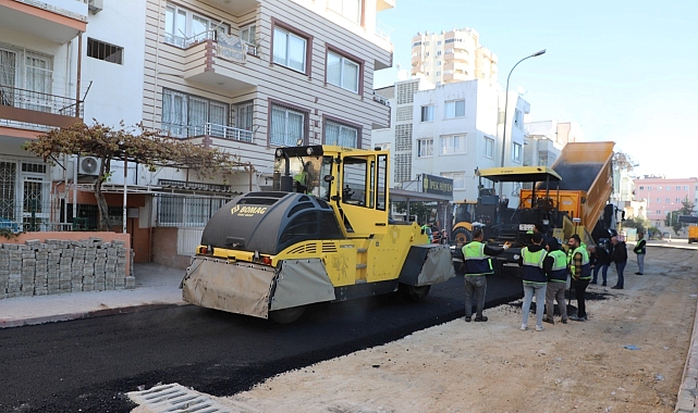 Akdeniz'de asfalt çalışmaları aralıksız sürüyor