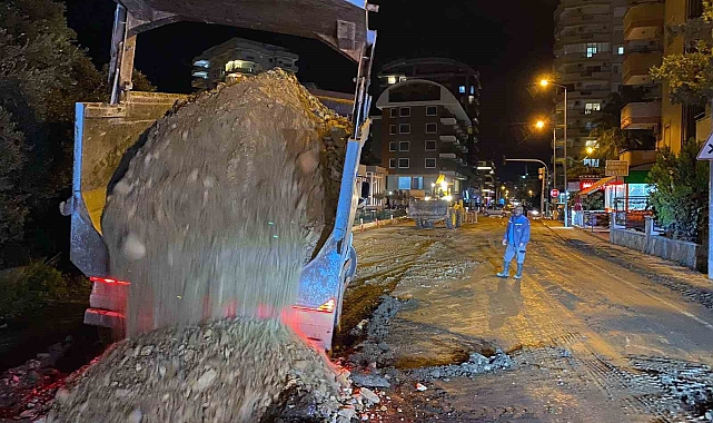 Alanya'da drenaj çalışması