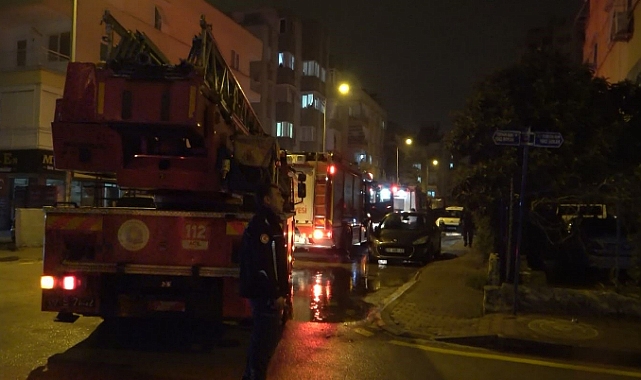Alev alev yanan daireye itfaiye hızlı müdahale etti