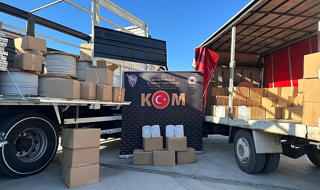 Antalya'da 145 bin 650 litre sahte alkol ele geçirildi