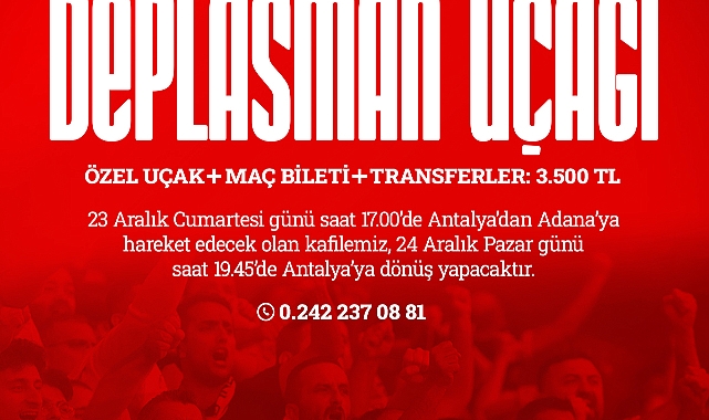 Antalyaspor’dan taraftara özel uçak