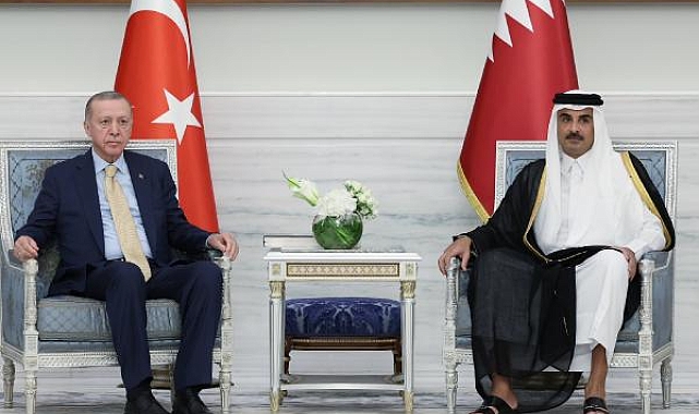 Cumhurbaşkanı Erdoğan, Katar Emiri Şeyh Temim ile bir araya geldi