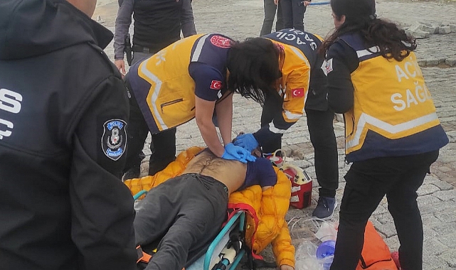 Falezlerden düştü, 30 dakikalık kalp masajıyla hayata tutundu