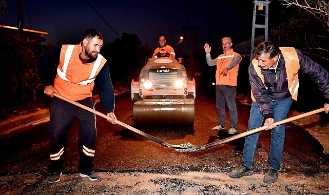 Gülnar'da yol yapım çalışmaları sürüyor