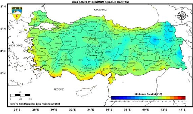 Kasımda, 67 merkezde ekstrem sıcaklık rekoru kırıldı