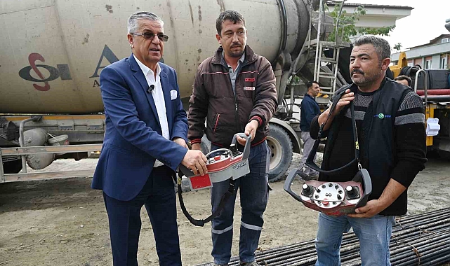 Kemer, Göynük kapalı pazar yerine ilk betonlar döküldü